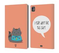 Head Case Designs Maglietta Wilbur Il Gatto Custodia Portafoglio in Pelle Compatibile con Apple iPad PRO 11 M4 2024