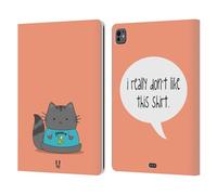Head Case Designs Maglietta Wilbur Il Gatto Custodia Portafoglio in Pelle Compatibile con Apple iPad PRO 13 M4 2024