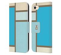 Head Case Designs Mare Tegola Colorata Custodia Portafoglio in Pelle Compatibile con Apple iPhone 7/8 / SE 2020 & 2022
