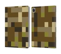 Head Case Designs Marrone Blocco Camou Digitale Custodia Portafoglio in Pelle Compatibile con Apple iPad PRO 13 M4 2024