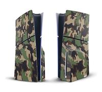 Head Case Designs Marrone E Verde Camo Camuffamento Vinile Sticker Gaming Pelle Adesivo Compatibile con Sony Playstation 5 PS5 Slim Disc Edition Console