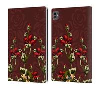 Head Case Designs Marsala E Rosso Floreale Art Deco Floreale Custodia Portafoglio in Pelle Compatibile con Apple iPad PRO 11 M4 2024