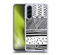 Head Case Designs Mix Orizzontale Doodle Pattern Bianchi E Neri Custodia in Gel [Protezione di Grado Militare] Compatibile con Samsung Galaxy A56 5G