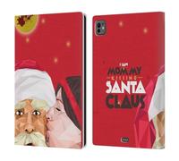 Head Case Designs Mommy Kissing Santa Claus Canzoni di Natale Custodia Portafoglio in Pelle Compatibile con Apple iPad PRO 11 M4 2024