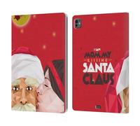 Head Case Designs Mommy Kissing Santa Claus Canzoni di Natale Custodia Portafoglio in Pelle Compatibile con Apple iPad PRO 13 M4 2024
