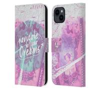 Head Case Designs Navigate To Your Dreams Frasi Wanderlust Custodia Portafoglio in Pelle Compatibile con Apple iPhone 15 Plus