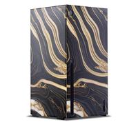 Head Case Designs Nero E Oro Marmo Console Da Gioco Wrap Compatibile con Xbox Series X