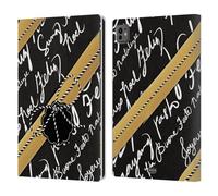 Head Case Designs Nero E Oro Regali di Natale Custodia Portafoglio in Pelle Compatibile con Apple iPad PRO 11 M4 2024