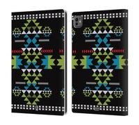 Head Case Designs Nero Neo Navajo Custodia Portafoglio in Pelle Compatibile con Apple iPad PRO 11 M4 2024