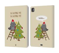 Head Case Designs Oh Christmas Tree Wilbur Natale Custodia Portafoglio in Pelle Compatibile con Apple iPad PRO 13 M4 2024