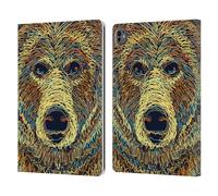 Head Case Designs Orso Facce Animali Scarabocchiate Custodia Portafoglio in Pelle Compatibile con Apple iPad PRO 13 M4 2024