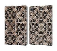 Head Case Designs Pattern Diamante Marmo Geometrico Custodia Portafoglio in Pelle Compatibile con Apple iPad PRO 13 M4 2024