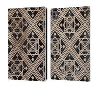 Head Case Designs Pattern Diamante Marmo Geometrico Custodia Portafoglio in Pelle Compatibile con Apple iPad PRO 11 M4 2024