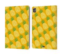 Head Case Designs Pina Pattern Ananas Custodia Portafoglio in Pelle Compatibile con Apple iPad PRO 13 M4 2024