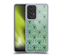 Head Case Designs Piume Pattern Art Deco Texture Custodia in Gel [Protezione di Grado Militare] Compatibile con Galaxy A33 5G (2022)