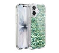 Head Case Designs Piume Pattern Art Deco Texture Custodia in Gel [Protezione di Grado Militare] Compatibile Con Apple iPhone 17 E Compatibile Con MagSafe