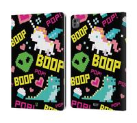 Head Case Designs Pixel Fun Pop Trend Custodia Portafoglio in Pelle Compatibile con Apple iPad PRO 13 M4 2024