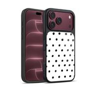 Head Case Designs Pois Doodle Pattern Bianchi E Neri Cover in gel rinforzata [Protezione di Grado Militare] Compatibile con Apple iPhone 18 Pro