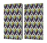 Head Case Designs Poligoni Verdi Stampe Ottiche Geometriche Custodia Portafoglio in Pelle Compatibile con Apple iPad PRO 11 M4 2024