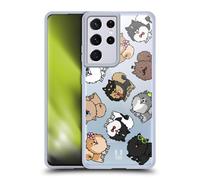 Head Case Designs Pomeranian Razze di Cani Pattern Custodia in Gel [Protezione di Grado Militare] Compatibile con Samsung Galaxy S21 Ultra 5G E Compatibile con MagSafe