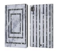 Head Case Designs Portale Marmo Geometrico Custodia Portafoglio in Pelle Compatibile con Apple iPad PRO 11 M4 2024