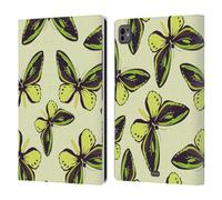 Head Case Designs Poseidon Verde Pattern Farfalle Custodia Portafoglio in Pelle Compatibile con Apple iPad PRO 11 M4 2024