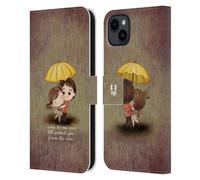 Head Case Designs Protect You from The Rain La Luce Dell'Amore Custodia Portafoglio in Pelle Compatibile con Apple iPhone 15 Plus