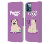 Head Case Designs Puggs Piper Il Pug Custodia Portafoglio in Pelle Compatibile con Apple iPhone 12 / iPhone 12 PRO