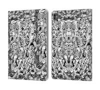 Head Case Designs Punk Doodle Mix Custodia Portafoglio in Pelle Compatibile con Apple iPad PRO 13 M4 2024