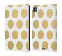 Head Case Designs Punti Dorato Custodia Portafoglio in Pelle Compatibile con Apple iPad PRO 11 M4 2024