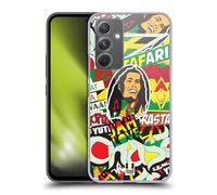 Head Case Designs Rasta Sticker Happy - novità Custodia Cover Dura per Parte Posteriore Compatibile con Samsung Galaxy A54 5G