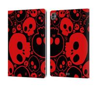 Head Case Designs Rosso Teschi Jazz Custodia Portafoglio in Pelle Compatibile con Apple iPad PRO 13 M4 2024