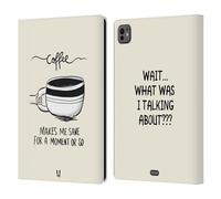 Head Case Designs Sane Coffee Addict Custodia Portafoglio in Pelle Compatibile con Apple iPad PRO 11 M4 2024