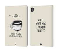 Head Case Designs Sane Coffee Addict Custodia Portafoglio in Pelle Compatibile con Apple iPad PRO 13 M4 2024