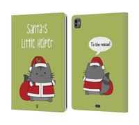 Head Case Designs Santas Little Helper Wilbur Natale Custodia Portafoglio in Pelle Compatibile con Apple iPad PRO 13 M4 2024