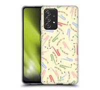 Head Case Designs Sassofono Pigiama Pattern - Strumenti Musicali Custodia in Gel [Protezione di Grado Militare] Compatibile con Galaxy A52 / A52s / 5G (2021)