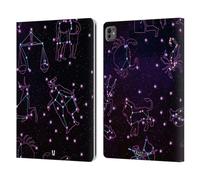 Head Case Designs Segni Zodiacali Pattern di Costellazioni Custodia Portafoglio in Pelle Compatibile con Apple iPad PRO 13 M4 2024