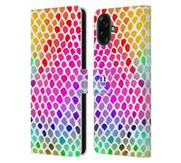 Head Case Designs Serpente Arcobaleno Stampe Pazze Custodia Portafoglio in Pelle Compatibile con Samsung Galaxy A07