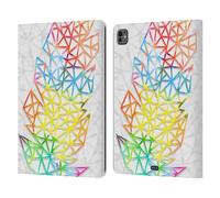 Head Case Designs Single Piume Geometriche Custodia Portafoglio in Pelle Compatibile con Apple iPad PRO 13 M4 2024