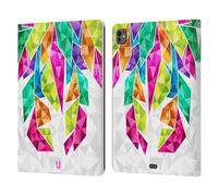 Head Case Designs Solletico Piume Geometriche Custodia Portafoglio in Pelle Compatibile con Apple iPad PRO 13 M4 2024