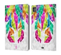Head Case Designs Solletico Piume Geometriche Custodia Portafoglio in Pelle Compatibile con Apple iPad PRO 11 M4 2024