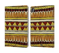 Head Case Designs Stampa Africana Linee Etniche Custodia Portafoglio in Pelle Compatibile con Apple iPad PRO 13 M4 2024