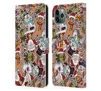 HEAD CASE DESIGNS STAMPE NATALIZIE CUSTODIA COVER A PORTAFOGLIO PER APPLE iPHONE