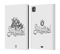 Head Case Designs Sunshine Tipografia Fatta A Mano Custodia Portafoglio in Pelle Compatibile con Apple iPad PRO 11 M4 2024