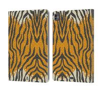 Head Case Designs Tigre Stampa Floreale Mimetica Custodia Portafoglio in Pelle Compatibile con Apple iPad PRO 13 M4 2024