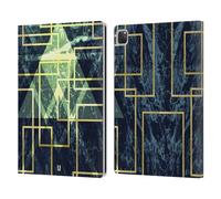 Head Case Designs Vetta Ghiacciata Marmo Geometrico Custodia Portafoglio in Pelle Compatibile con Apple iPad PRO 13 M4 2024