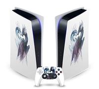 Head Case Designs Yin E Yang Draghi Mix Arte Vinile Frontalino Sticker Gaming Pelle Adesivo Compatibile con Sony Playstation 5 PS5 Digital Edition Console And DualSense Controller