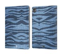 Head Case Designs Zebra Demin Stampato Custodia Portafoglio in Pelle Compatibile con Apple iPad PRO 13 M4 2024