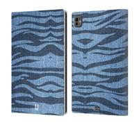 Head Case Designs Zebra Demin Stampato Custodia Portafoglio in Pelle Compatibile con Apple iPad PRO 11 M4 2024