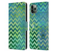 HEAD CASE DESIGNS ZIGZAG AQUARELLE CUSTODIA COVER A PORTAFOGLIO PER APPLE iPHONE